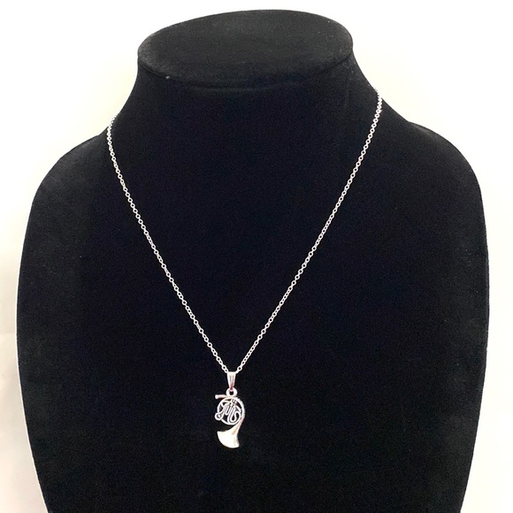 French Horn Necklace Musical Instruments May Be Personalized - Picture 2 of 9